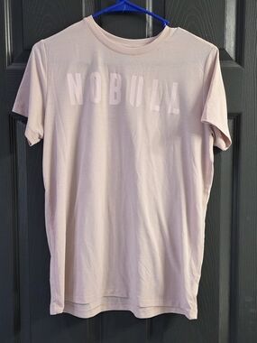 NOBULL Pale Pink Logo Short Sleeve Tee